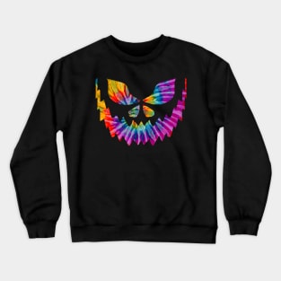 Psychedelic Pumpkin Grin Crewneck Sweatshirt